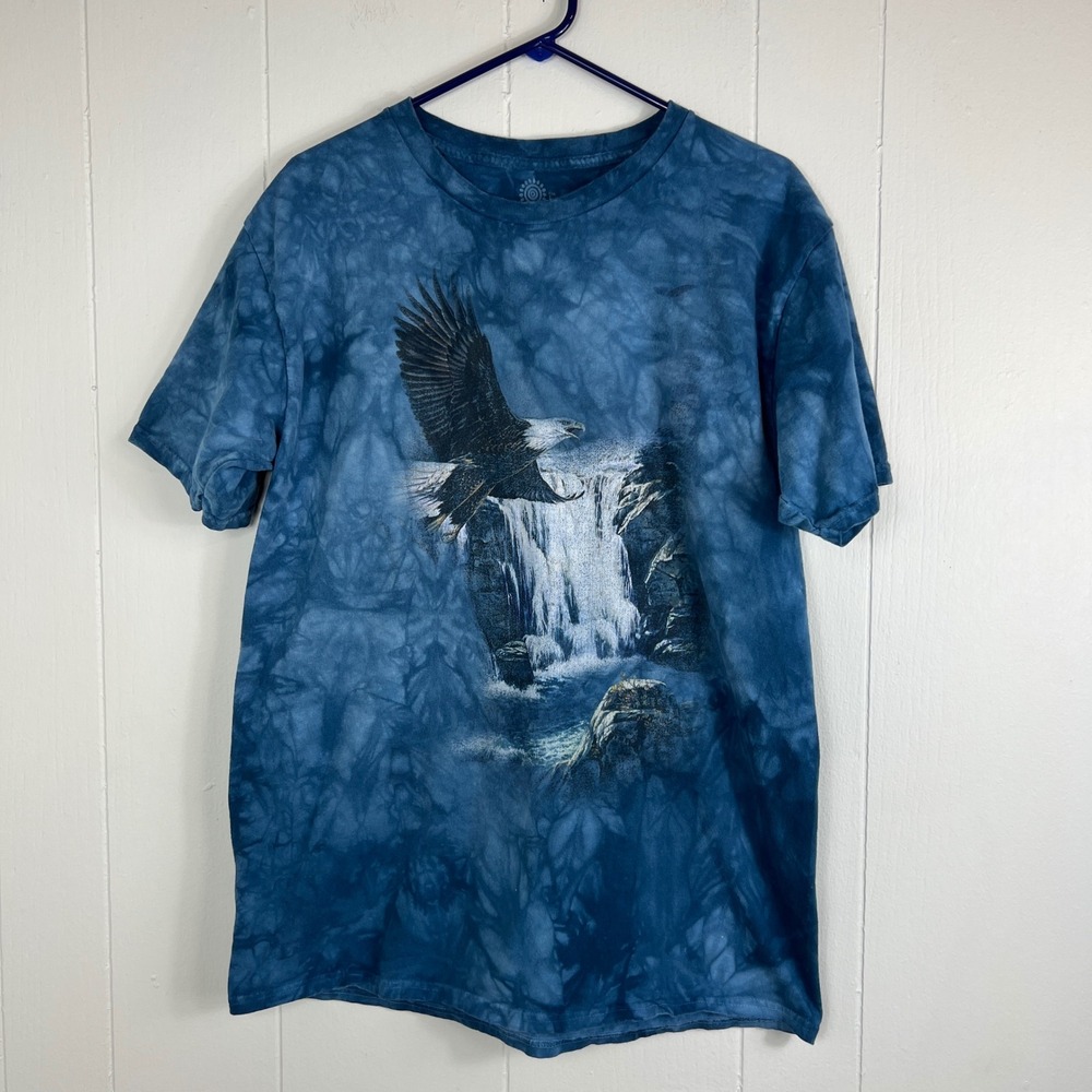 The Mountain Eagle Waterfall Tie Dye Graphic T-Shirt Nature Outdoors‎ Y2K